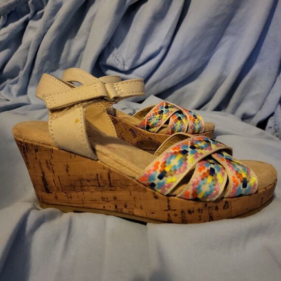 Children's jellypop size11 m wedge sandals NWOT - Picture 2 of 4